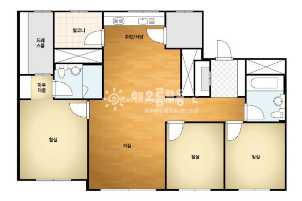 강원 원주시 판부면 서곡리 ㅣP-1500ㅣ발코니 무상지원ㅣ에어컨4대 [이편한프리모어] 분양 매물번호 15968 사진 2