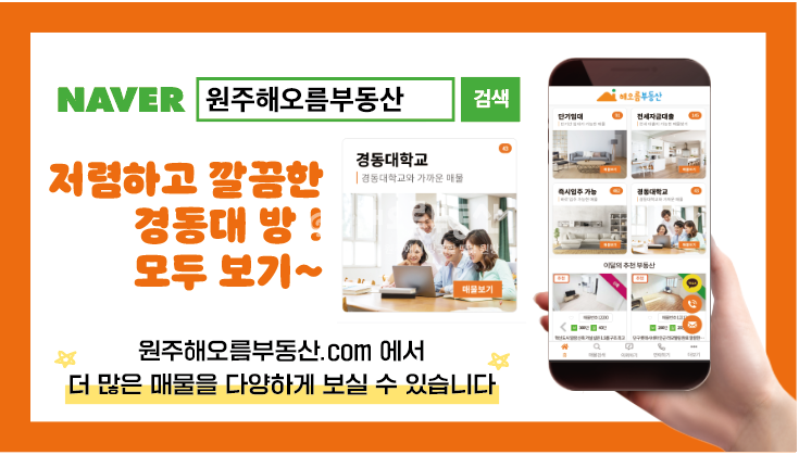 강원 원주시 부론면 노림리 12-8 2027년 l 경동대 정문 밥심마을 l 오피스텔 풍 원룸 연세 매물번호 17433 사진 8